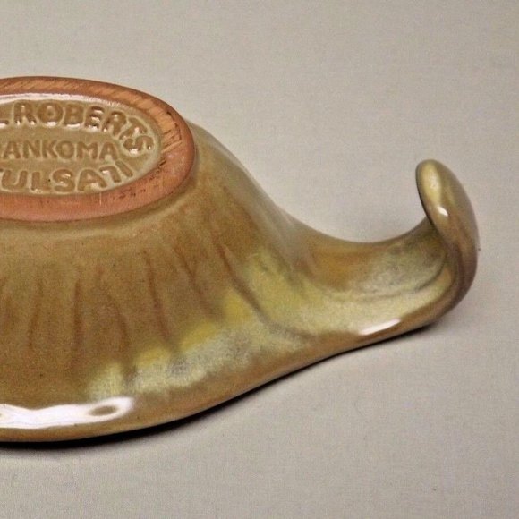 Frankoma Pottery Plainsman Brown Set of 2 Oral Roberts 1971 Candle Stick Holders - Picture 13 of 13